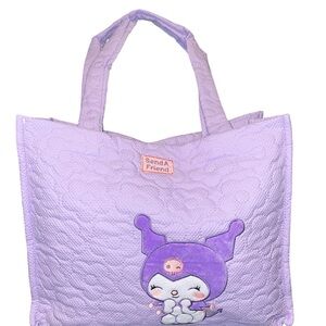 Lavender kuromi Character Fabric Tote bag